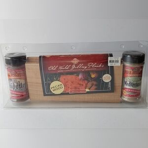 Old World Grilling Planks with Seasoning Set - Pecan Wood